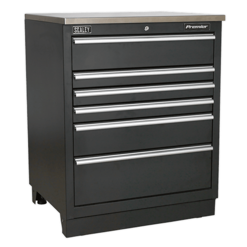 Sealey Modular Floor Cabinet 6 Drawer 775mm Heavy-Duty (APMS03)
