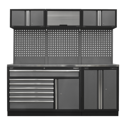 Sealey Superline Pro APMSSTACK11SS 2.04m Modular Storage System - Stainless Steel Worktop