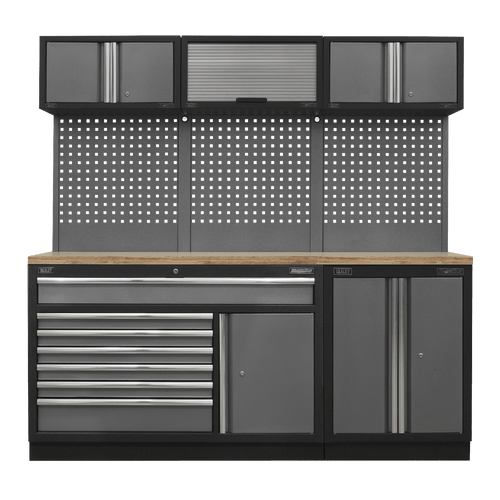 Sealey Superline Pro APMSSTACK11W 2.04m Modular Storage System - Pressed Wood Worktop