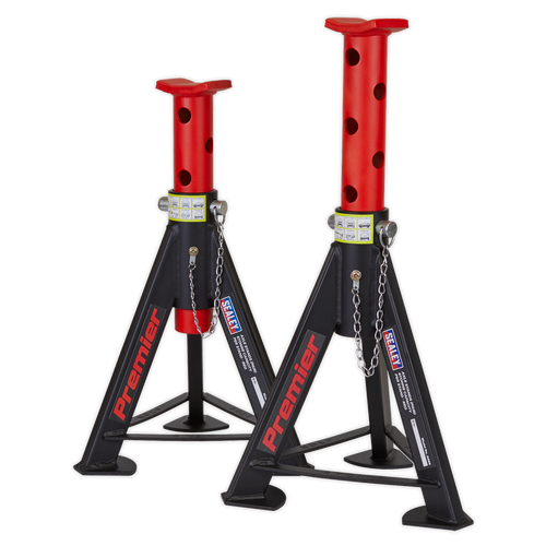 Axle Stands (Pair) 6tonne Capacity per Stand - Red (AS6R)