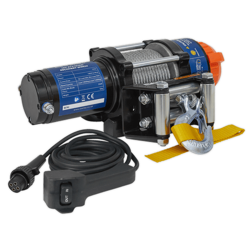 ATV/Quad Recovery Winch 1135kg (2500lb) Line Pull 12V (ATV1135)