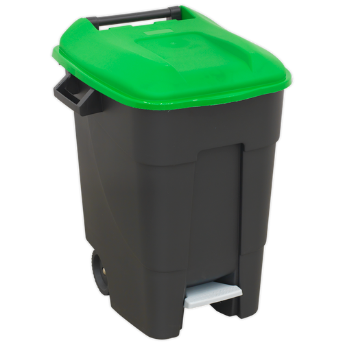 Refuse/Wheelie Bin with Foot Pedal 100L - Green (BM100PG)