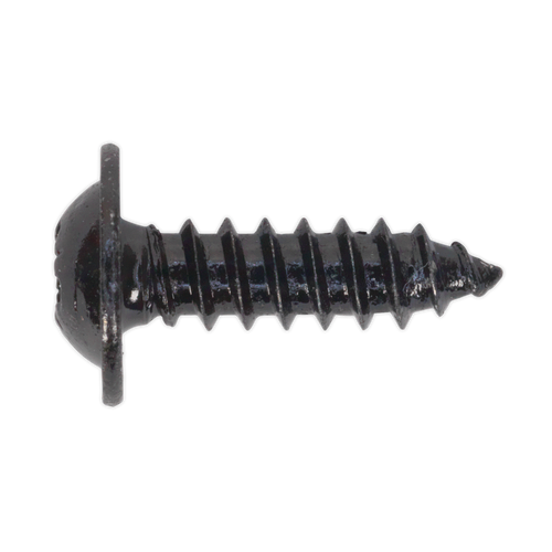 Self Tapping Screw 4.8 x 16mm Flanged Head Black Pozi Pack of 100 (BST4816)