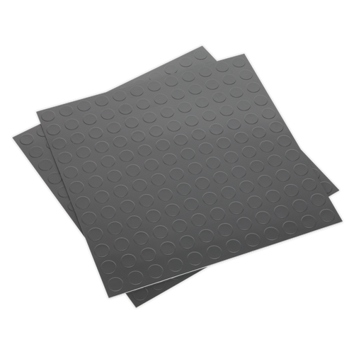 Vinyl Floor Tile with Peel & Stick Backing - Silver Coin Pack of 16 (FT2S)
