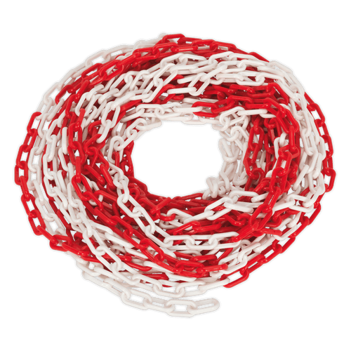 Safety Chain Red/White 25m x 6mm (HSC25M)