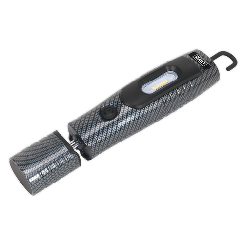 Rechargeable 360¡ Inspection Light 7 SMD & 3W SMD LED Carbon Fibre Effect Lithium-ion (LED3602CF)