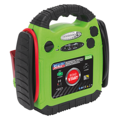 RoadStart¨ Emergency Jump Starter with Air Compressor 12V 900 Peak Amps (RS1322HV) RoadStart¨ Emergency Jump Starter with Air Compressor 12V 900 Peak Amps (RS1322HV)