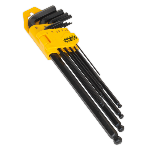 Ball-End Hex Key Set 9pc Extra-Long Metric (S01094)