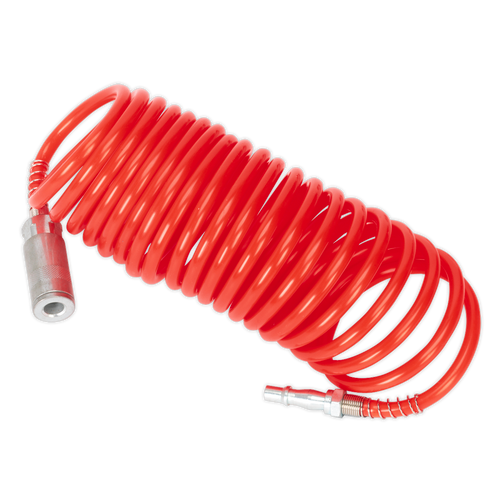 PE Coiled Air Hose 5m x ¯5mm with Couplings (SA305)