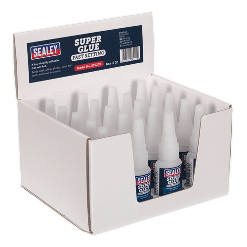 Super Glue Fast Setting 20g Pack of 20 (SCS302)