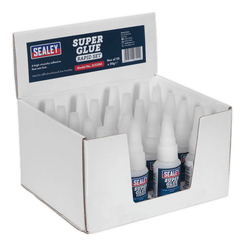 Super Glue Rapid Set 20g Pack of 20 (SCS304)