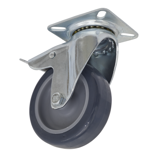 Castor Wheel Swivel Plate with Total Lock ¯75mm (SCW275SPL)
