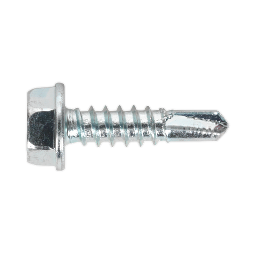 Self Drilling Screw 4.8 x 19mm Hex Head Zinc Pack of 100 (SDHX4819) Self Drilling Screw 4.8 x 19mm Hex Head Zinc Pack of 100 (SDHX4819)