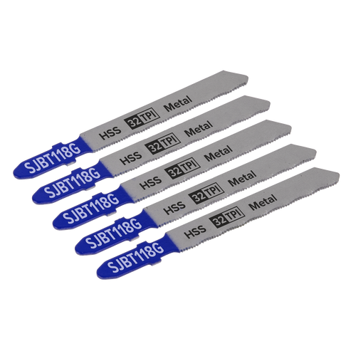 Jigsaw Blade Metal 75mm 32tpi - Pack of 5 (SJBT118G)