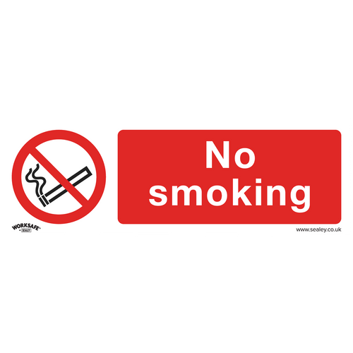 Prohibition Safety Sign - No Smoking - Rigid Plastic - Pack of 10 (SS13P10)