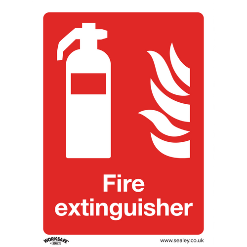 Prohibition Safety Sign - Fire Extinguisher - Rigid Plastic (SS15P1)