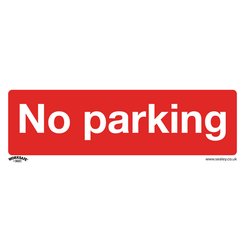 Prohibition Safety Sign - No Parking - Self-Adhesive Vinyl (SS16V1)