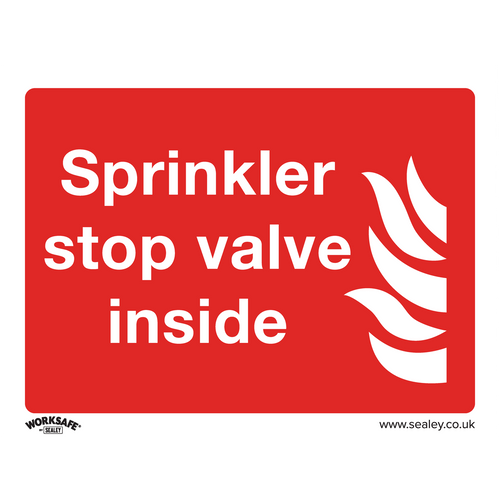 Safe Conditions Safety Sign - Sprinkler Stop Valve - Rigid Plastic (SS23P1)