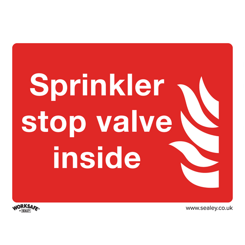 Safe Conditions Safety Sign - Sprinkler Stop Valve - Rigid Plastic - Pack of 10 (SS23P10)