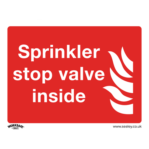 Safe Conditions Safety Sign - Sprinkler Stop Valve - Self-Adhesive Vinyl (SS23V1)