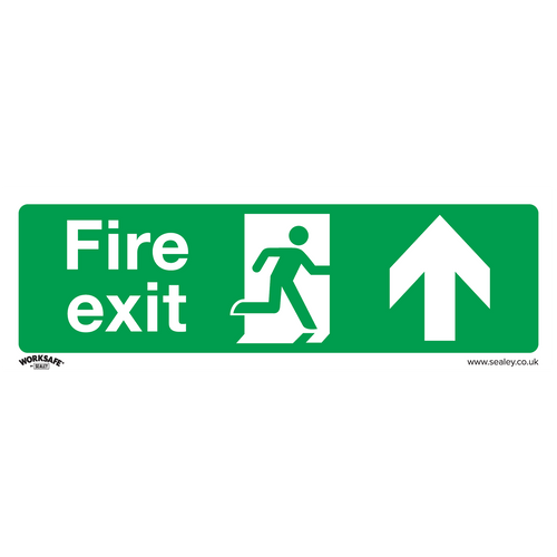 Safe Conditions Safety Sign - Fire Exit (Up) - Self-Adhesive Vinyl (SS28V1)