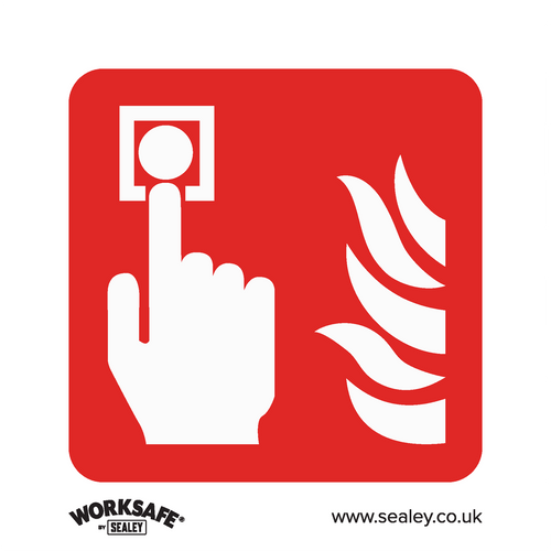 Safe Conditions Safety Sign - Fire Alarm Symbol - Self-Adhesive Vinyl - Pack of 10 (SS31V10)