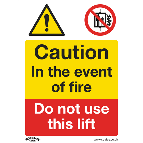 Warning Safety Sign - Caution Do Not Use Lift - Self-Adhesive Vinyl (SS43V1)