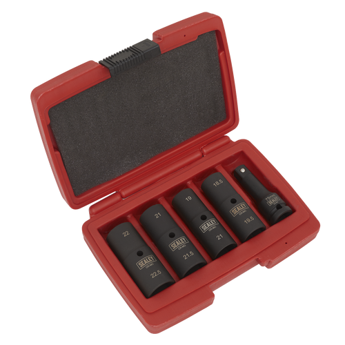 Deep Impact Socket Set 1/2"Sq Drive 80mm Double Ended 18.5-22.5mm - 5pc (SX1820)
