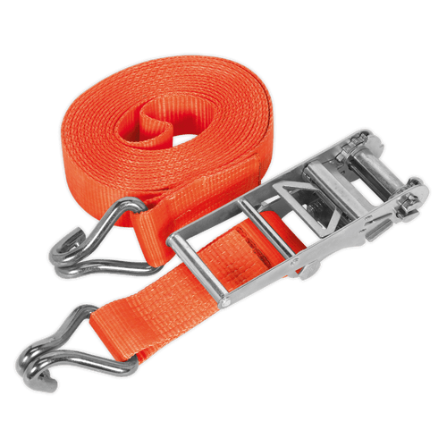 Ratchet Tie Down 75mm x 8m Polyester Webbing 10000kg Breaking Strength (TD10008J) Ratchet Tie Down 75mm x 8m Polyester Webbing 10000kg Breaking Strength (TD10008J)