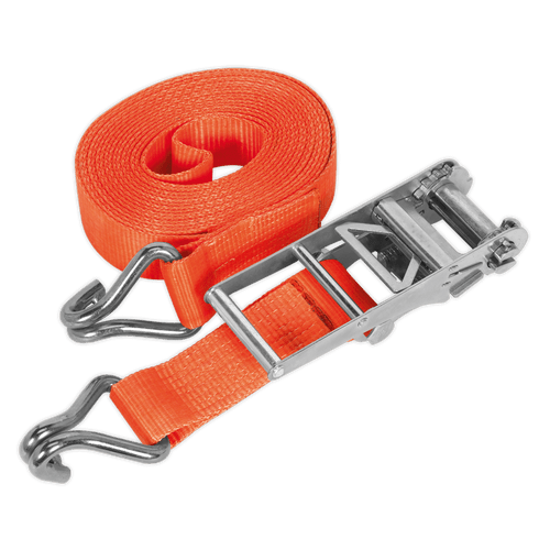 Ratchet Tie Down 75mm x 8m Polyester Webbing 10000kg Breaking Strength (TD10008J)