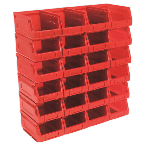 Plastic Storage Bin 105 x 165 x 85mm - Red Pack of 24 (TPS224R)