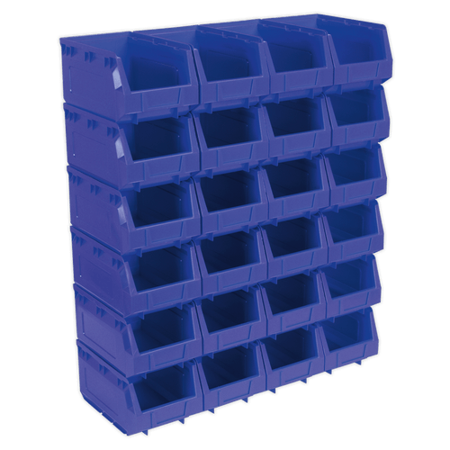 Plastic Storage Bin 150 x 240 x 130mm - Blue Pack of 24 (TPS324B)