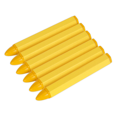 Tyre Marking Crayon - Yellow Pack of 6 (TST14)