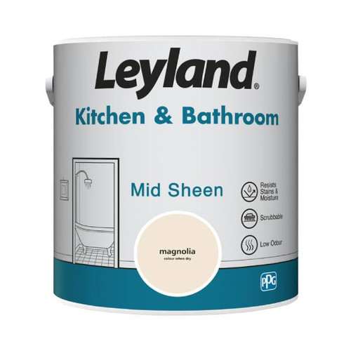 Leyland Retail Kitchen & Bathroom Mid Sheen Magnolia 423386 2.5L