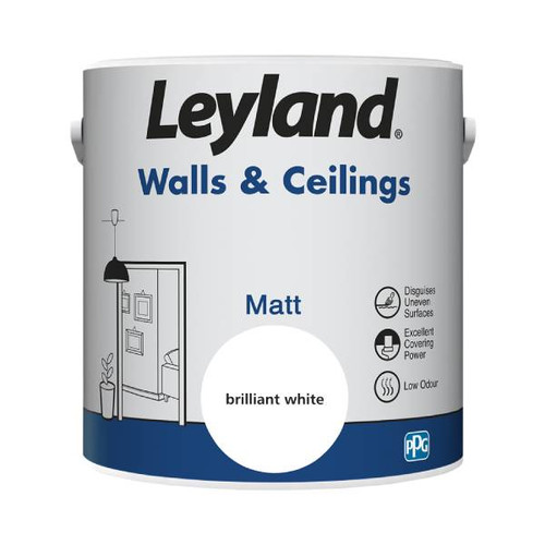 Leyland Retail Walls & Ceilings Matt Brilliant White 423394 2.5L