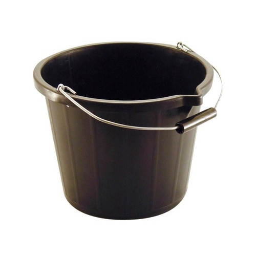 Rodo 3 Gallon Black Plastic Bucket  | LBP