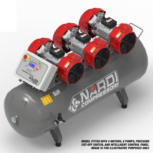 NARDI EXTREME MP 9.00HP 21BAR 500ltr Compressor with Control Panel EXTMP5009021CP