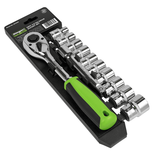 Sealey Socket Set 12pc 1/2"Sq Drive WallDrive¨ Metric