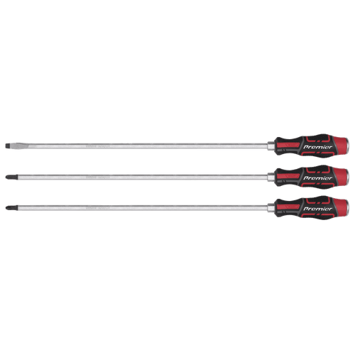 Sealey Screwdriver Set 3pc Hammer-Thru 450mm