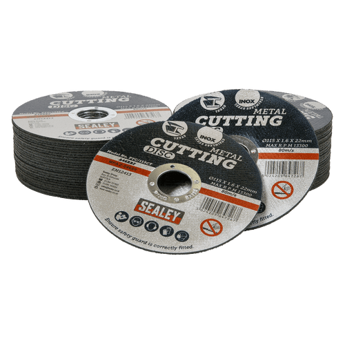 Sealey Cutting Disc Pack of 50 ¯115 x 1.6mm ¯22mm Bore