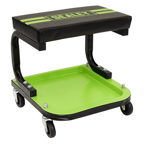 Sealey Mechanic's Utility Seat Deluxe - Hi-Vis Green