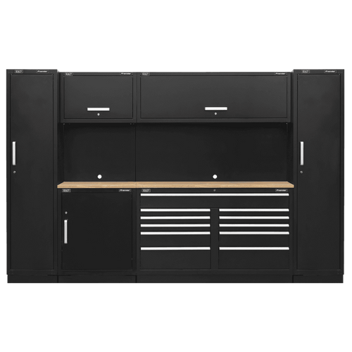 Sealey Premier 3.3m Storage System - Pressed Wood Worktop (APMSCOMBO7W)