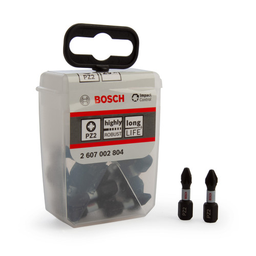 Bosch 2607002804 Pozi 2 Impact Control Screwdriver Bits (Pack Of 25)