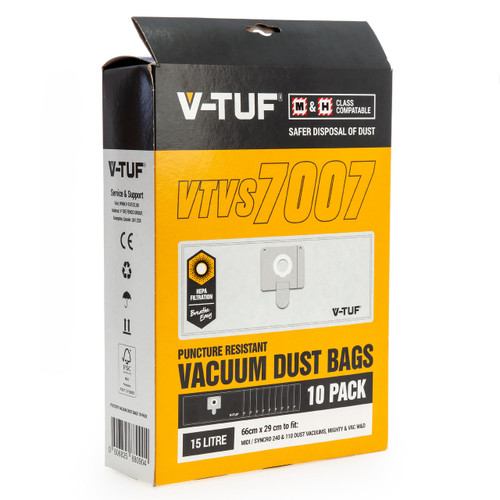 V-TUF VTVS7007 Dust Bags for M & H Class (Pack of 10)