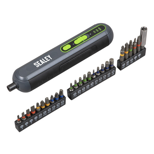 Sealey 4V Cordless Screwdriver with 25pc Bit Set (CP4VSD) Sealey 4V Cordless Screwdriver with 25pc Bit Set (CP4VSD)