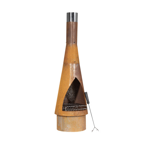 Sealey Dellonda Outdoor/Garden/Patio Conical Chiminea, Fireplace, Fire Pit, Heater, H127cm - Corten Steel (DG110) Sealey Dellonda Outdoor/Garden/Patio Conical Chiminea, Fireplace, Fire Pit, Heater, H127cm - Corten Steel (DG110)