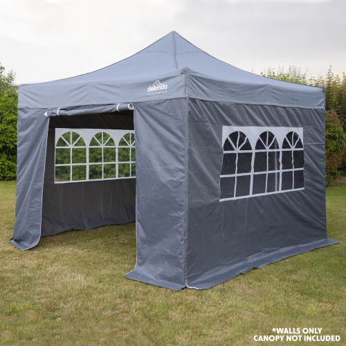 Sealey Dellonda Premium Gazebo/Marquee Side Walls/Doors/Windows, Fits 3 x 3m Models - Grey (DG149)