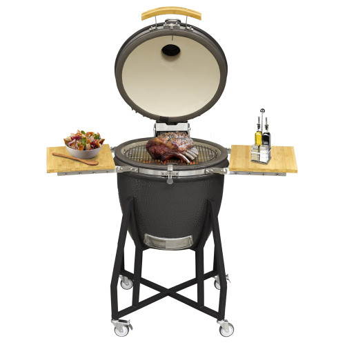Sealey Dellonda Deluxe 22"(56cm) Ceramic Kamado Style BBQ Grill/Oven/Smoker, Supplied with Wheeled Stand (DG159)