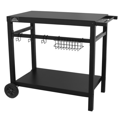 Sealey Dellonda BBQ & Plancha Trolley for Outdoor Cooking with Utensil Holder, Black (DG45)