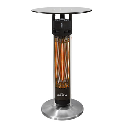 Sealey Dellonda Bistro Table with 1600W Heater, 95cm, Black/Stainless Steel (DG63)